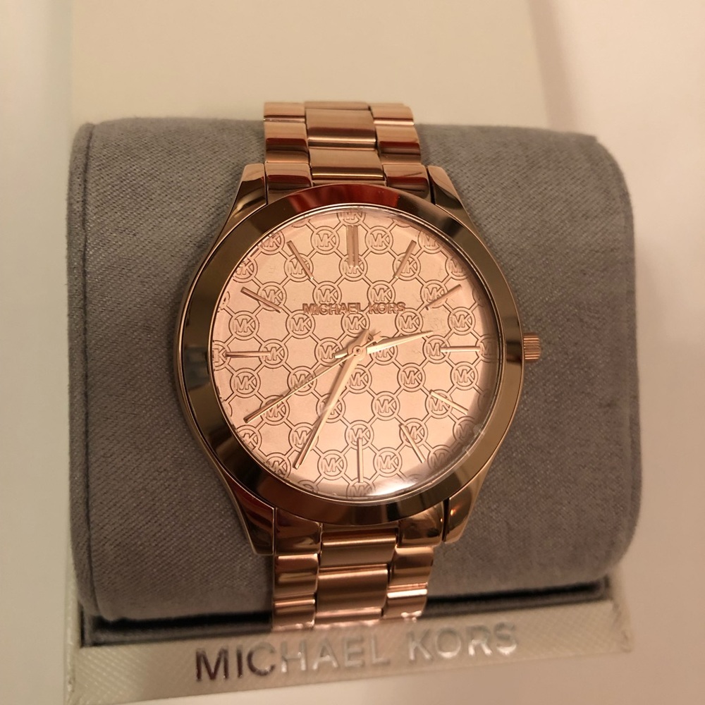 NWT Michael Kors Run Way Rose Gold Watch
